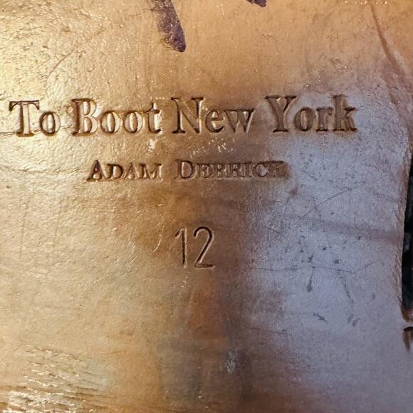 To Boot New York Shoes Mens 12 Brown Leather Penny Loafers Adam Derrick Slip On - Picture 11 of 12